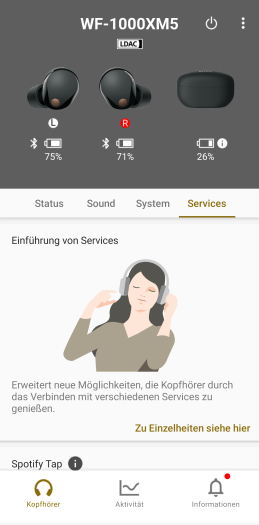 Rund um Spotify und Endel ... (Bild: Sony/Screenshot: Golem.de)