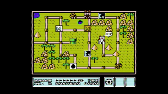 Sämtliche Levelabschnitte einer Welt sind über eine Karte wie diese miteinander verknüpft, die an das Spielbrett eines klassischen Gesellschaftsspiels erinnert. (Bild: Nintendo/Screenshot: Medienagentur Plassma)