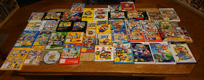 Fast die komplette Super-Mario-Jump-and-Run-Familie vereint, inklusive der meisten Wario- und Yoshi-Spin-offs. (Quelle: Nintendo/Medienagentur Plassma)