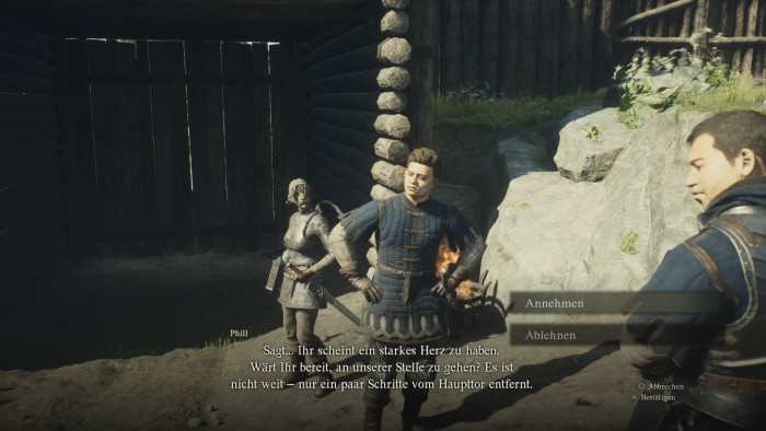 Kein Rollenspiel ohne Nebenquests. Hier sollen wir einen frischen Rekruten vor einem Rudel Harpyien retten. (Bild: Capcom/Screenshot: Florian Zandt) 