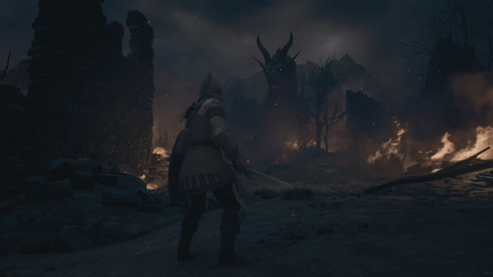 Auch in Dragon's Dogma 2 ist die Auseinandersetzung mit dem Drachen wieder Kern der bislang bekannten Geschichte. (Bild: Capcom/Screenshot: Florian Zandt) 