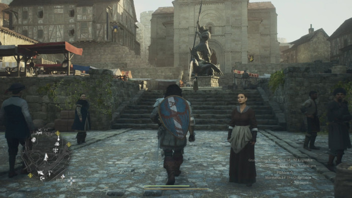 Siedlungen und Städte wie Venworth sind RPG-typisch Sammelpunkte für Questgeber, Händler und andere Dienstleister. (Bild: Capcom/Screenshot: Florian Zandt) 