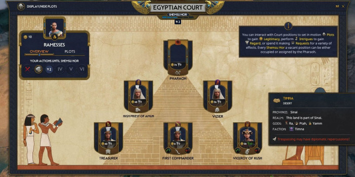 Der Thron ist leer. Ziel des Spiels ist es, Pharao zu werden. (Screenshot: Werner Pluta/Golem.de)