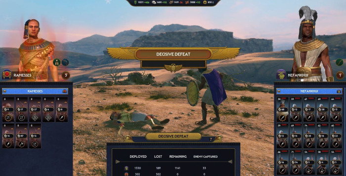 Nicht immer ist Ramses das Schlachtenglück hold. (Screenshot: Werner Pluta/Golem.de)