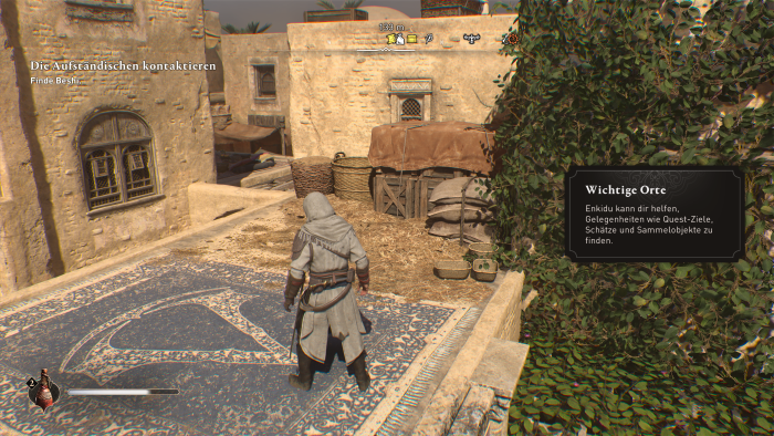 Das Symbol vor dem Hauptquartier der Assassinen kennen wir doch? (Bild: Ubisoft/Screenshot: Golem.de)