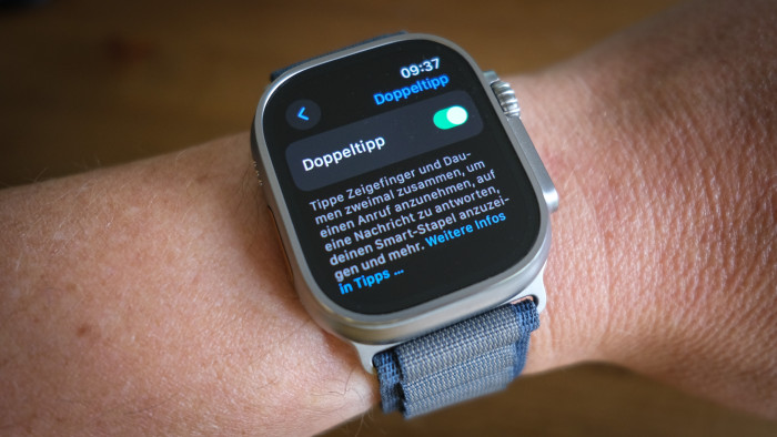 Hier können wir den Doppeltipp eingeschaltet lassen - oder ihn abstellen. (Bild: Steinlechner/Golem.de)