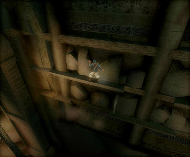 Leben am Limit: Das vorsichtige Schleichen über brüchige Vorsprünge gehört zum Alltag des Prinzen. (Bild: Ubisoft/Screenshot: Medienagentur Plassma)