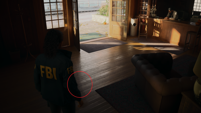 Mit aktivem DLSS-3 + DLSS 3.5 fällt uns starkes Ghosting in dunklen Räumen auf. (Quelle: Martin Böckmann/Golem.de)