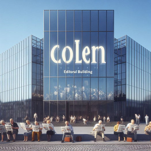 Bildbeschreibung an Dall-E 3: Gläsernes Redaktionsgebäude, auf einem großen Schild steht der Name Golem, vor dem Gebäude halten sich Menschen auf und lesen Zeitungen mit dem Titel IT-News. (Bild: Ki-generiert mit Dall-E 3)