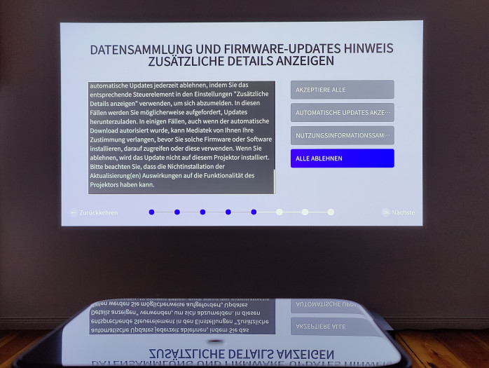 Die Einverständniserklärungen zum Datensammeln lassen sich beim Mars ablehnen - das Gerät funktioniert dann trotzdem. (Bild: Martin Wolf/Golem.de)