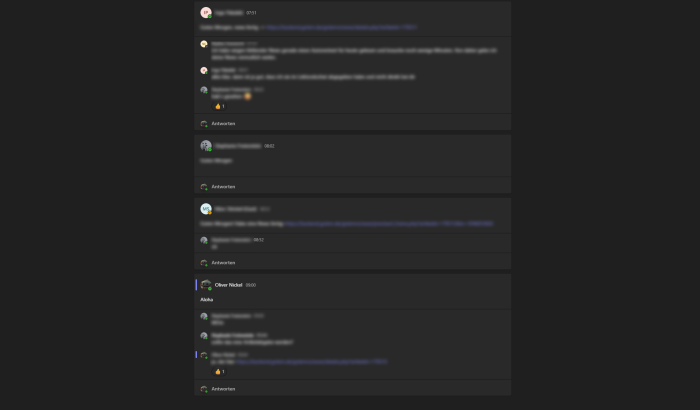 Neues Design ohne eingerückte Antworten (Screenshot: Oliver Nickel/Golem.de)