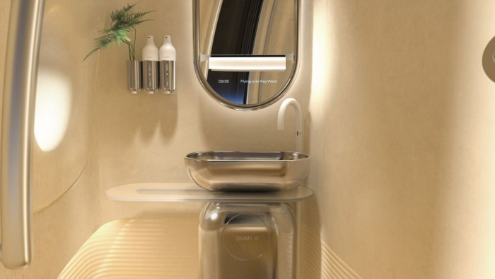 Das ger&auml;umige Bad auf der Neptune (credit: Space Perspectiv).