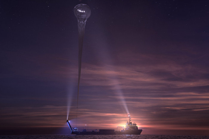 Mit 20 Kilometern pro Stunde steugt die Neptun gen Stratosph&auml;re (Credit: Space Perspective).