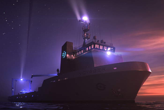 Das Schiff, die OSV C Challenger, ist 25 Jahre alt und wird f&uuml;r die Neptune umger&uuml;stet (Credit: Space Perspective).