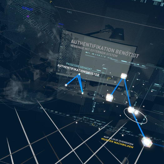 Bei einigen Rätseln verwendet Nexus den See-through-Modus (Bildschirm und Lampe stehen da wirklich). (Bild: Ubisoft/Screenshot: Golem.de)