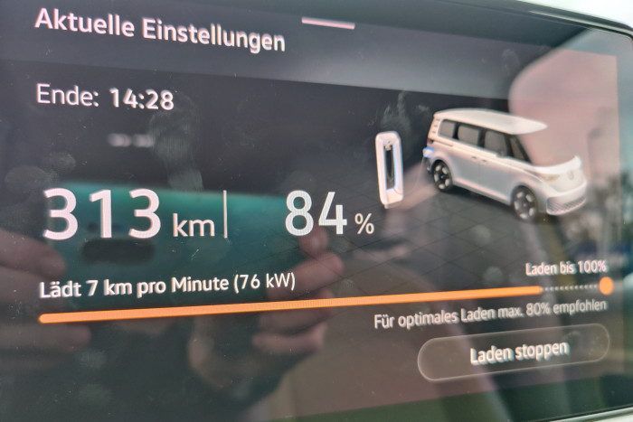 Der maximale Ladestand lässt sich im System einstellen. Der Ladestand am Ziel soll jedoch immer mindestens zehn Prozent betragen. (Foto: Friedhelm Greis/Golem.de)