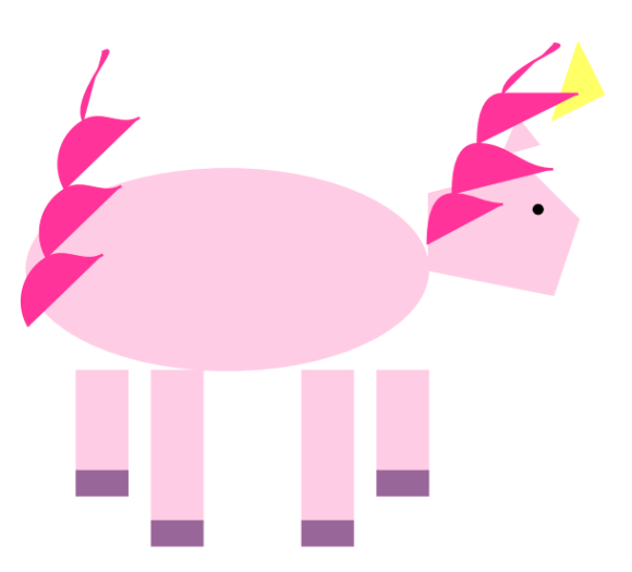 Das Bild eines Einhorns wurde von GPT-4 in Form reiner Textbefehle in der Skriptsprache Tikz für LaTex erzeugt, obwohl die verwendete Version von GPT-4 nur auf reinen Textdaten trainiert worden war. (Bild: S. Bubeck et al.: Sparks of Artificial General Intelligence: Early experiments with GPT-4)