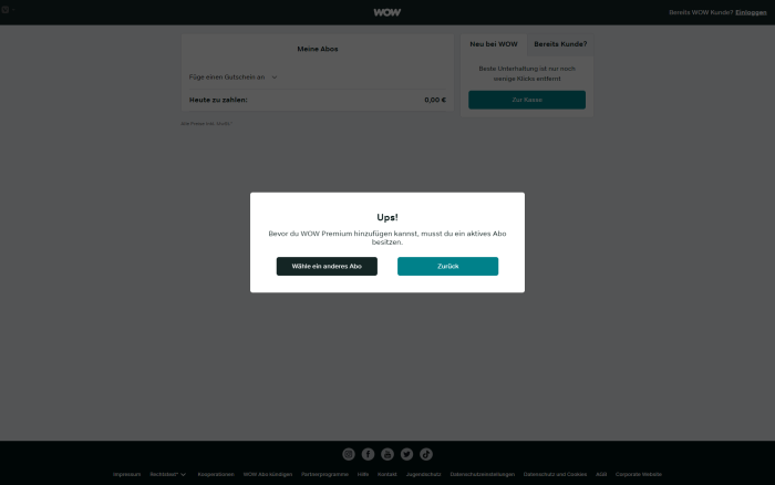 ... kommt diese Fehlermeldung und das Serienabo lässt sich nicht buchen. (Bild: Sky/Screenshot: Golem.de)