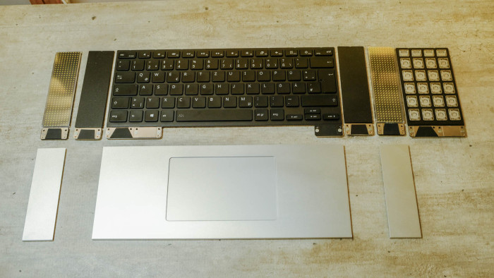 Der Framework Laptop 16 hat viele auswählbare Eingabemodule. (Bild: Oliver Nickel/Golem.de)