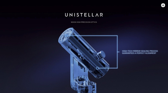 Justierfreie Optik der Odyssey Teleskope (Bild: Unistellar)