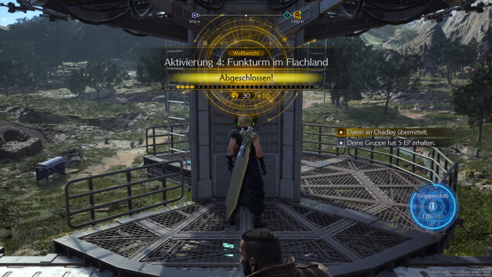 Das Aktivieren der Funktürme schaltet Hinweise auf der Karte frei. (Bild: Square Enix/Screenshot: Golem.de)