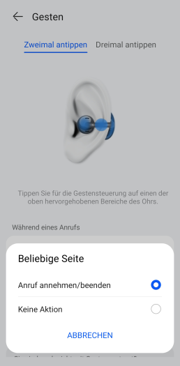 ... bei dieser Geste gibt es aber keinen anderen Befehl. (Bild: Huawei/Screenshot: Golem.de)