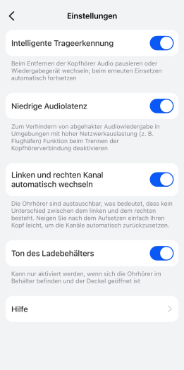 In der AI-Life-App f&uuml;r iOS fehlt die Einstellung f&uuml;r die Erh&ouml;hung der Lautst&auml;rke. (Bild: Huawei/Screenshot: Golem.de)