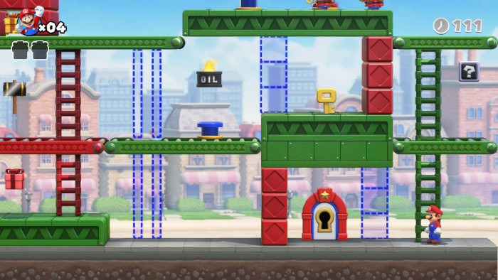 Mit einem Sprung auf die großen Tasten werden andere Wege freigeschaltet. (Bild: Nintendo/Screenshot: Golem.de)