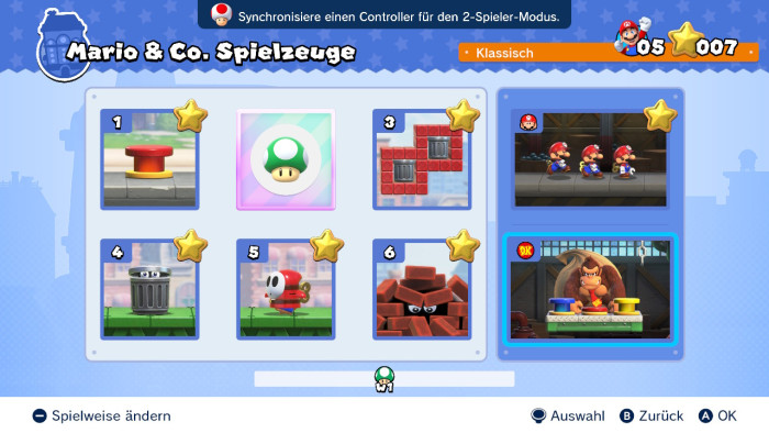 Das Spiel bietet rund 130 Levels zum Knobeln. (Bild: Nintendo/Screenshot: Golem.de)