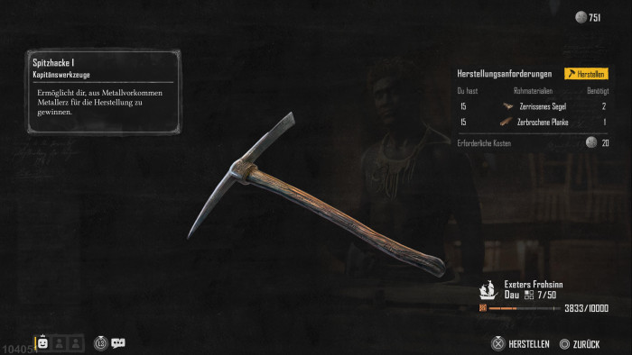 Auch Crafting ist in Skull and Bones offenbar wichtig. (Bild: Ubisoft/Screenshot: Golem.de)