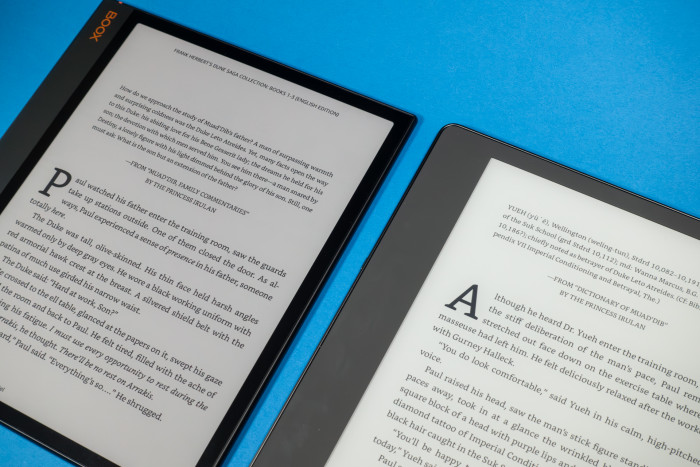 Im Vergleich mit dem Kindle Scribe ist der Bildschirm des Note Air 3 C etwas dunkler. (Bild: Tobias Költzsch/Golem.de)