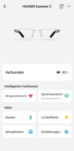 Die Startseite von Huaweis AI-Life-App für iOS. Hier fehlen die Einstellungen für Bluetooth-Multipoint. (Bild: Huawei/Screenshot: Golem.de)