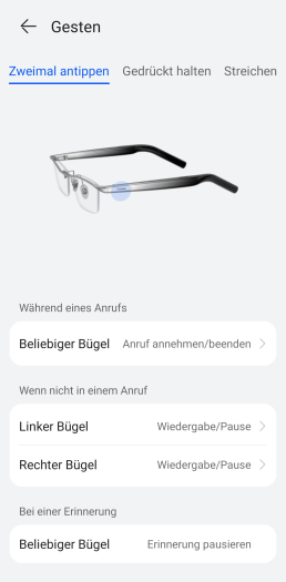 Die Gesten beim Doppeltippen ... (Bild: Huawei/Screenshot: Golem.de)