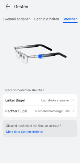Lediglich die Wischgeste lässt sich ... (Bild: Huawei/Screenshot: Golem.de)
