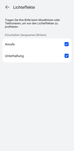 Bei Bedarf kann die Brille LED-Lichteffekte anzeigen. (Bild: Huawei/Screenshot: Golem.de)