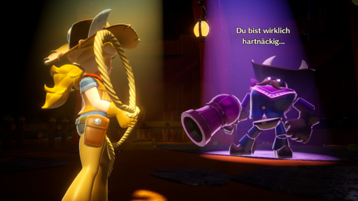 Ab und zu gibt es etwas größere Zwischenbosse. (Bild: Nintendo/Screenshot: Golem.de)