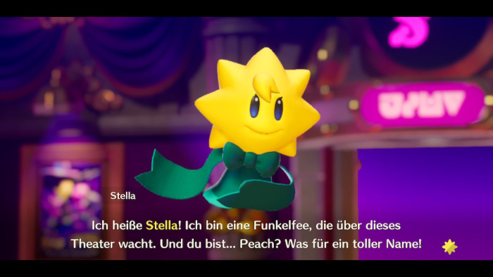 Der Stern Stella begleitet Peach, spielt aber keine so große Rolle. (Bild: Nintendo/Screenshot: Golem.de)