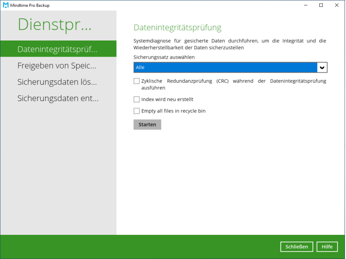 Mithilfe einer Prüffunktion kann jedes Backup auf seine Integrität untersucht werden. (Bild: Erik Baerwaldt)