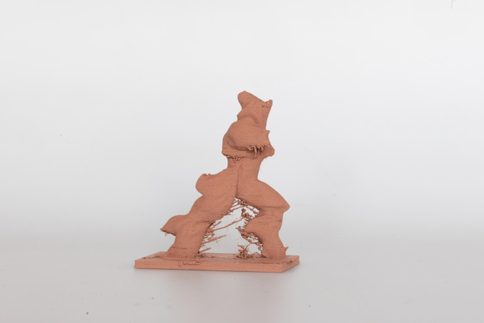 Vorher-nachher-Effekt: Die Figur frisch aus dem Drucker ... (Bild: Werner Pluta/Golem.de)