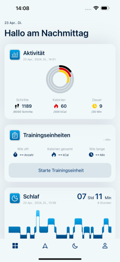 Die Blaupunkt-App zum Ring ist übersichtlich aufgebaut. (Screenshot: Tobias Költzsch/Golem.de)