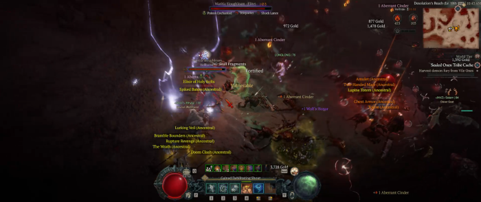 Töten wir viele Dämonen, kommt ein Helltide-Champion angelaufen. (Screenshot: Oliver Nickel, Golem.de)