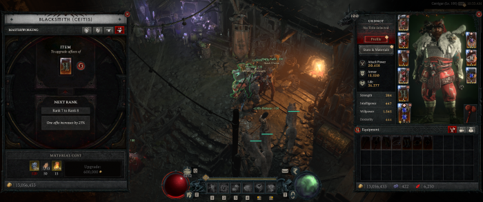 Für Masterworking müssen wir bis ins Endgame kommen. (Screenshot: Oliver Nickel, Golem.de)