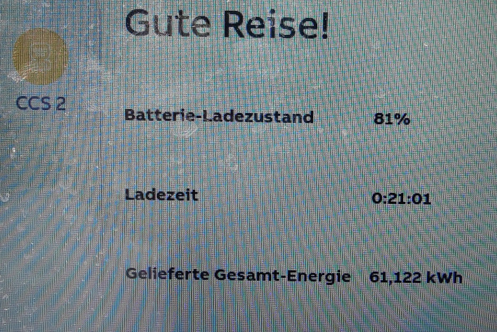 In rund 20 Minunten ließen sich 60 Kilowattstunden nachladen. Das ist ein sehr guter Wert. (Foto: Friedhelm Greis/Golem.de)