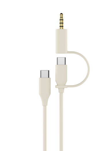 Das Kabel der Elite 10 Gen 2 kann an eine USB-C-Buchse und eine 3,5-mm-Klinkenbuchse angeschlossen werden. (Bild: Jabra)