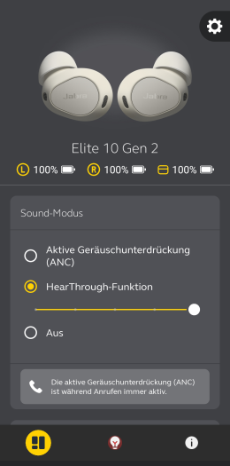 Der verbesserte Transparenzmodus der Elite 10 Gen 2 lässt sich anpassen. (Bild: Jabra/Screenshot: Golem.de)