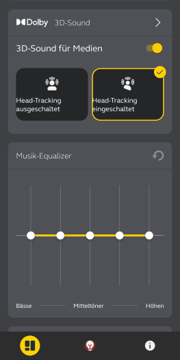 Die Elite 10 Gen 2 bieten Dolby Atmos mit Head-Tracking. (Bild: Jabra/Screenshot: Golem.de)