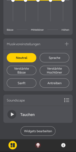 Mit Hilfe von Naturgeräuschen lassen sich Ablenkungen ausblenden. (Bild: Jabra/Screenshot: Golem.de)