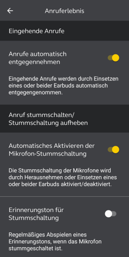Die automatische Anrufannahme ist eine tolle Komfortfunktion der Elite 10 Gen 2. (Bild: Jabra/Screenshot: Golem.de)