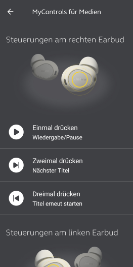 Fast alle Befehle können auf jeder Seite ... (Bild: Jabra/Screenshot: Golem.de)