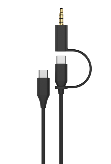 Das Audio- und Ladekabel der Elite 8 Active Gen 2 (Bild: Jabra)